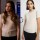 Caitlin Snow: White Short Sleeve Sweater with Contrast Trim